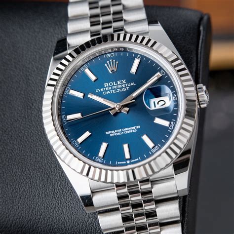 rolex datejust 41 black or blue face|Rolex Datejust 41 blue price.